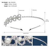 Rhinestone Heart Headbands Pearl Hairband Hair Jewelry