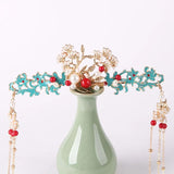 Chinese Hanfu Hair Crown Tassel Antique Jewelry