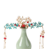 Chinese Hanfu Hair Crown Tassel Antique Jewelry