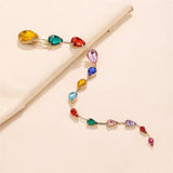 Colorful Drop Crystal Tassel Hair Comb for Women