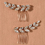 Alloy Crystal Rhinestones Pearls Bridal Hair Comb