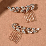 Alloy Crystal Rhinestones Pearls Bridal Hair Comb