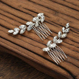 Alloy Crystal Rhinestones Pearls Bridal Hair Comb