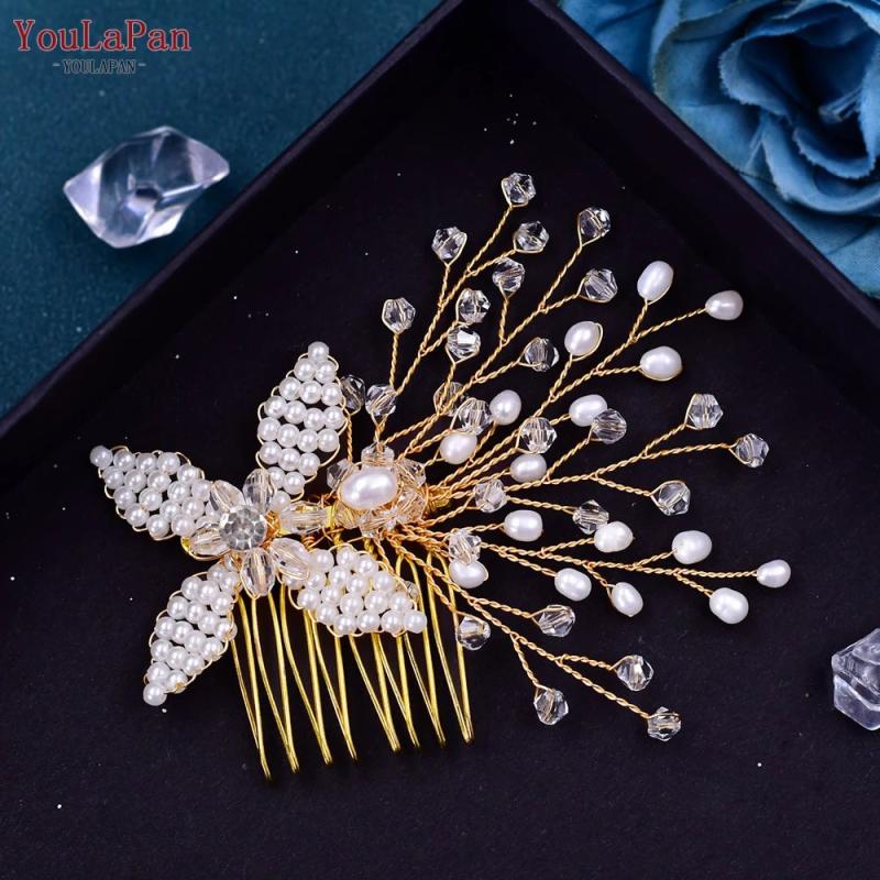Crystal Beaded Hair Comb for Bridal Wedding Headpierce