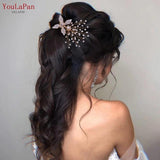 Crystal Beaded Hair Comb for Bridal Wedding Headpierce