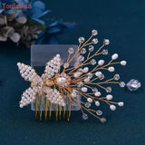 Crystal Beaded Hair Comb for Bridal Wedding Headpierce