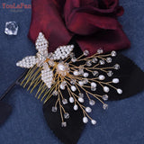 Crystal Beaded Hair Comb for Bridal Wedding Headpierce