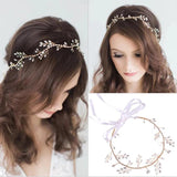 Pearl Wedding Headband Crystal Prom Bride Hair Band Rhinestone Bridal Head Piece