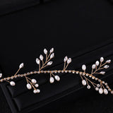 Pearl Wedding Headband Crystal Prom Bride Hair Band Rhinestone Bridal Head Piece