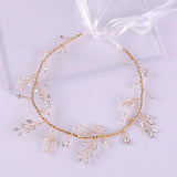 Pearl Wedding Headband Crystal Prom Bride Hair Band Rhinestone Bridal Head Piece