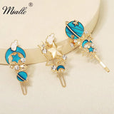 3pcs Star Moon Hair Clips Women Girls Hair Pins Headpiece Party Hairpins Jewelry