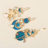 3pcs Star Moon Hair Clips Women Girls Hair Pins Headpiece Party Hairpins Jewelry