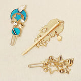 3pcs Star Moon Hair Clips Women Girls Hair Pins Headpiece Party Hairpins Jewelry