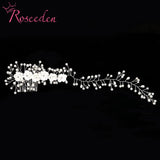 Floral Headband Pearl Bridal Tiara Wedding Hairband