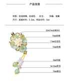 Glass Glazed Flower Hair Claws Ethnic Hairpins Clips Gift for Women