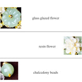 Glass Glazed Flower Hair Claws Ethnic Hairpins Clips Gift for Women