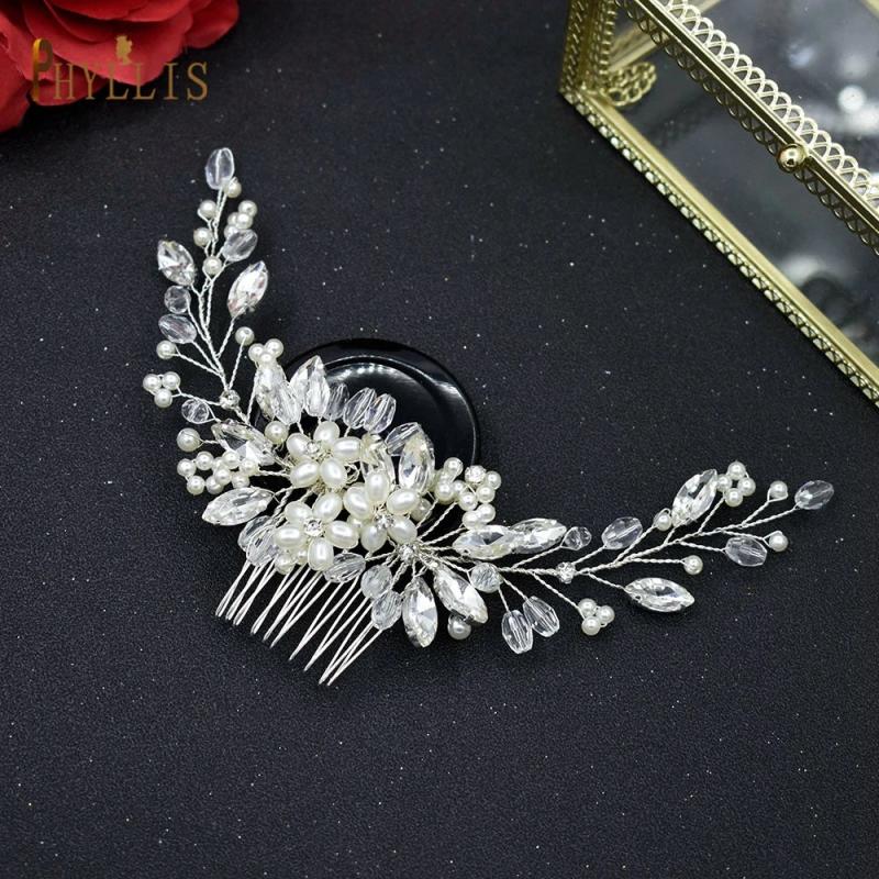 Vintage Bridal Comb Crystal Wedding Headpiece Rhinestone Hair Clips
