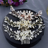 Vintage Bridal Comb Crystal Wedding Headpiece Rhinestone Hair Clips