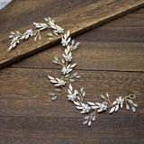 Hot Leaf Headband Golden Hair Decoration Band Wedding Hair Accessories