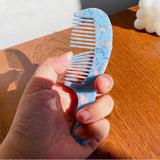 Fresh Resin Hair Comb for Women - Hot Marbling Hair Curls Shower Comb