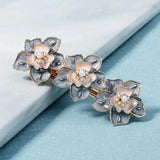 Efily Flower Pearl Hair Clip Barrettes Vintage Jewelry Head Accessories