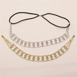 Bohemian Rhinestone Bridal Hair Chain Headpiece for Women Wedding Headband