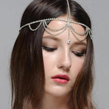 Rhinestone Hair Chain Joker Drops Headband Headdress