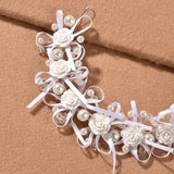 Pearl Headband Bridal Wedding Hair Accessories Bow Hairband