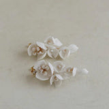 Bridal Ceramic Flower Hairpin Beaded Tiara