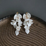 Bridal Ceramic Flower Hairpin Beaded Tiara