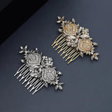 Rhinestone Hair Comb 8-tooth Hair Side Comb for Bride