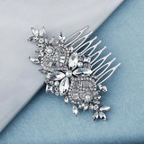 Rhinestone Hair Comb 8-tooth Hair Side Comb for Bride