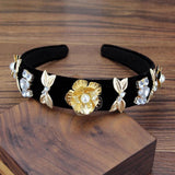 Colorful Crystal Leaf Hairband for Women