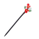 Muylinda Jade Flower Wood Hair Sticks for Women