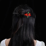 Muylinda Jade Flower Wood Hair Sticks for Women