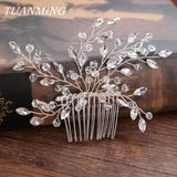 Silver Crystal Bridal Hair Clip Wedding Hair Accessories