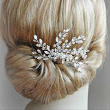 Silver Crystal Bridal Hair Clip Wedding Hair Accessories