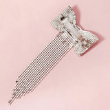 Crystal Hair Clip Bow Wedding Hair Accessories Silver