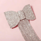 Crystal Hair Clip Bow Wedding Hair Accessories Silver