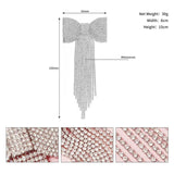 Crystal Hair Clip Bow Wedding Hair Accessories Silver