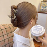 Rose Hollow Hair Clips Metal Shark Grab Clip Hair Accessories