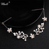 Rose Flower Crystal Headband Wedding Hair Ornaments