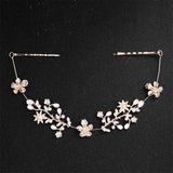 Rose Flower Crystal Headband Wedding Hair Ornaments
