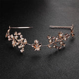 Rose Flower Crystal Headband Wedding Hair Ornaments