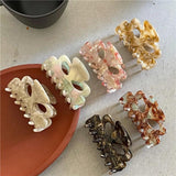 Acetate Light Shark Clip Retro Hollow Bowknot Small Shark Clip