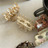Acetate Light Shark Clip Retro Hollow Bowknot Small Shark Clip