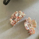 Acetate Light Shark Clip Retro Hollow Bowknot Small Shark Clip