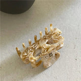 Acetate Light Shark Clip Retro Hollow Bowknot Small Shark Clip