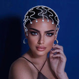 Baroque Wedding Tiara Crown Crystal Headband for Bride