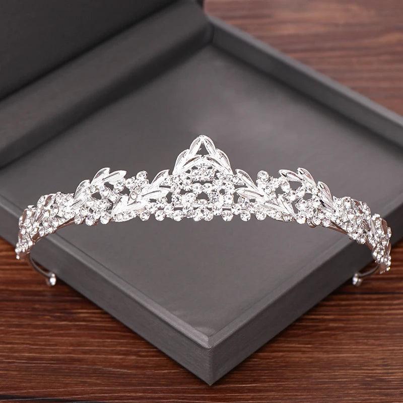 Small Silver Rhinestone Headband Tiara for Girls